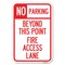 Signmission Beyond This Point Fire Access Lane Heavy-Gauge Aluminum Sign, 12" x 18", A-1218-24327 A-1218-24327 - alternate 1